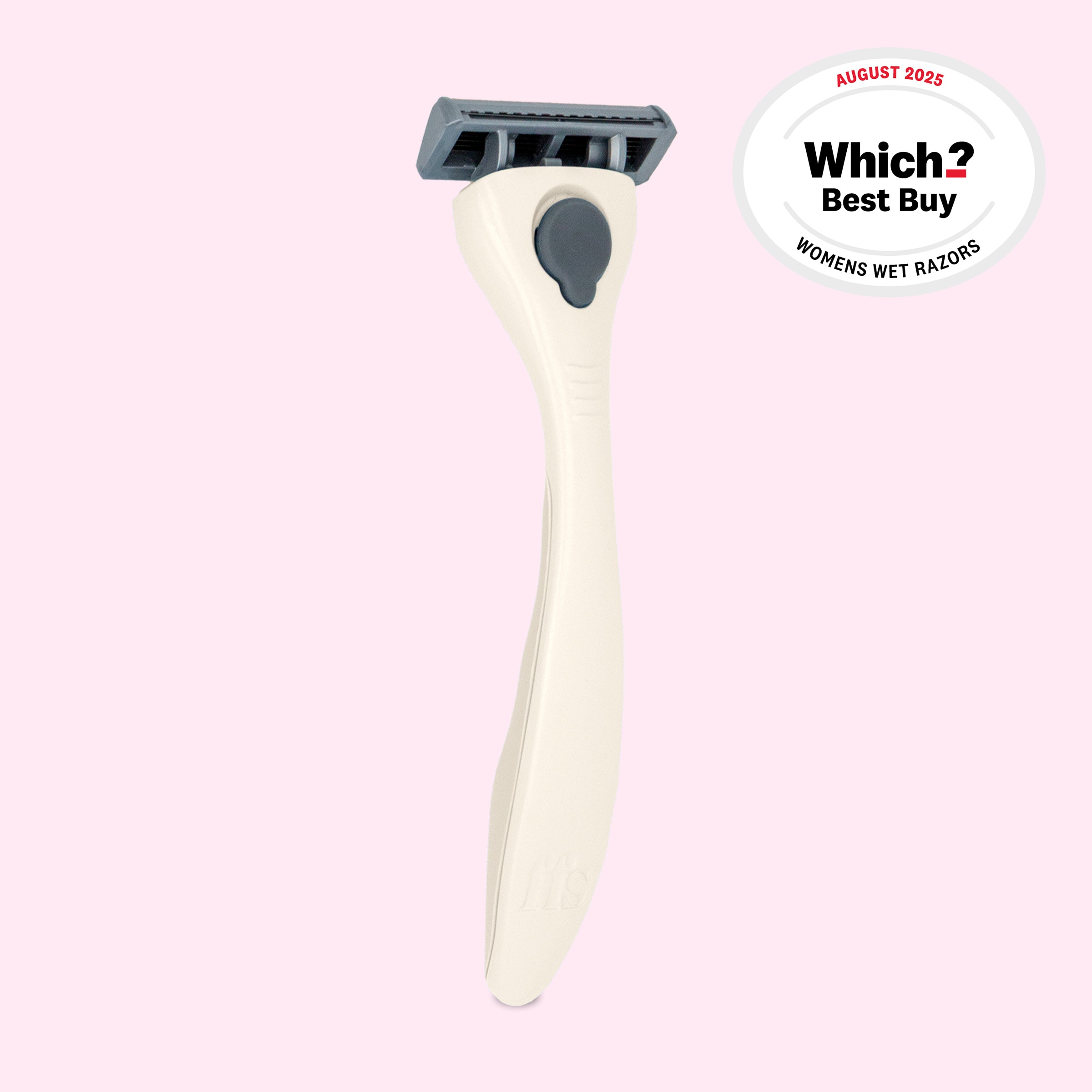 FFS Beauty Razor Kit in Bubblegum โ solid pale blue ergonomic handle with grey blade head, Which? Best Buy August 2025 #Colour_Oat