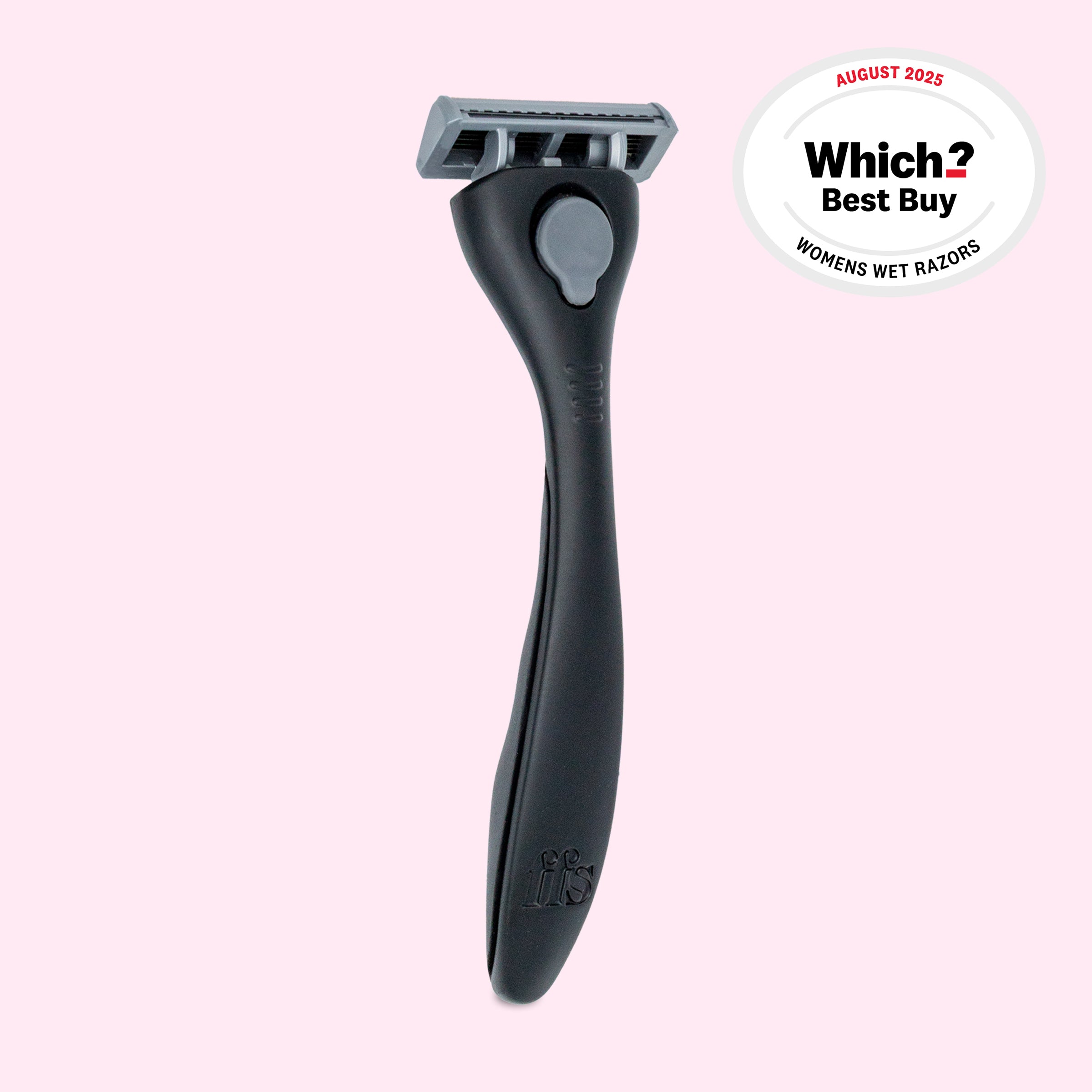 FFS Beauty Razor Kit in Onyx โ matte black ergonomic handle with grey blade head, Which? Best Buy August 2025 #Colour_Onyx