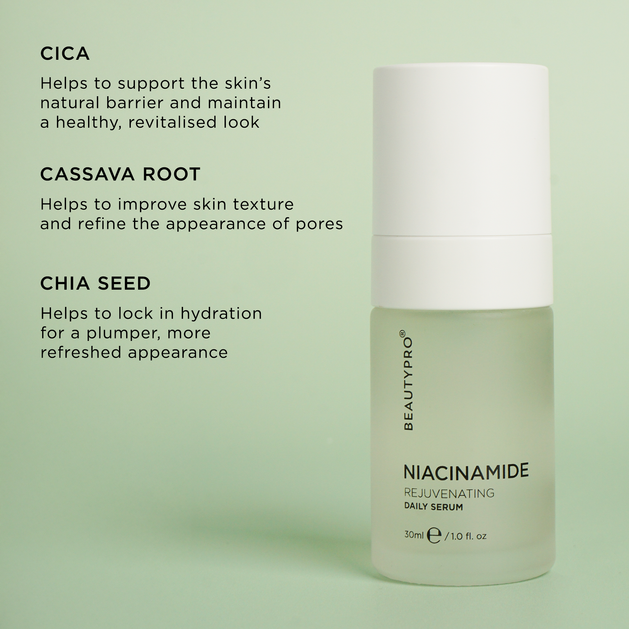 BEAUTYPRO Cica + Niacinamide Blemish Control Daily Serum