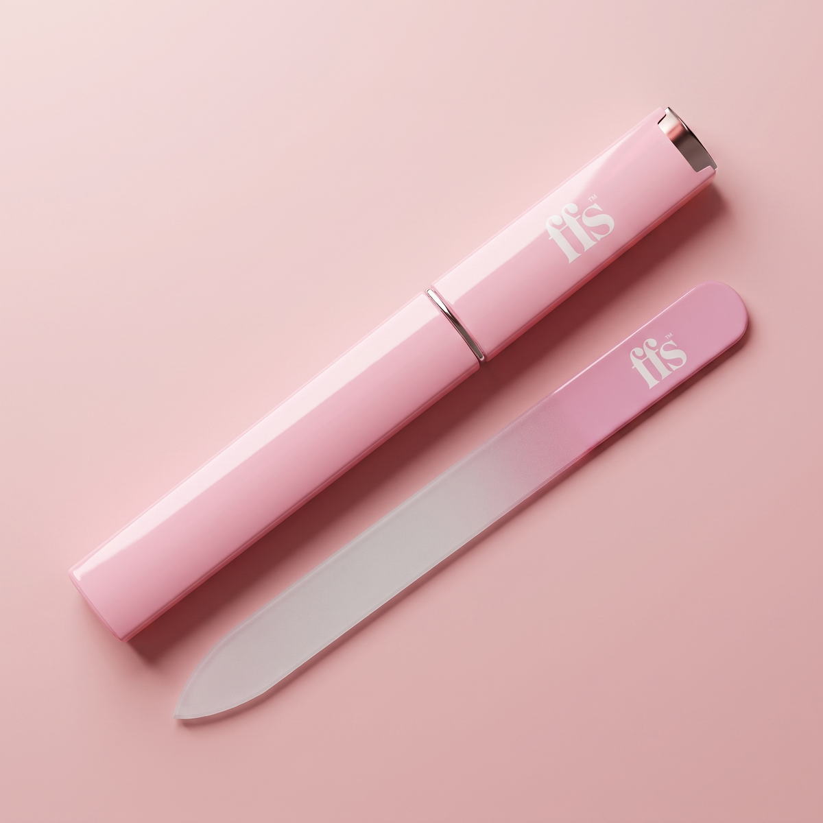 Double-Sided Glass Nail File with Travel Case